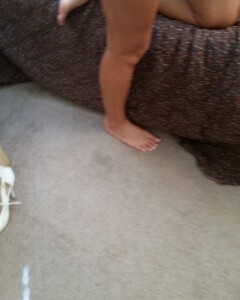 Babe with cute socks shows her dildo skills