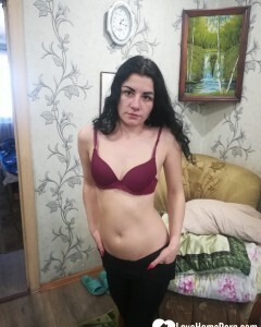 Cute girlfriend stripping off for the camera