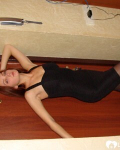 Stripping off my black dress for you