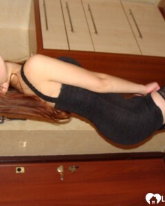 Stripping off my black dress for you