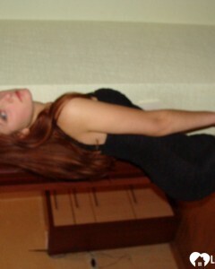 Stripping off my black dress for you