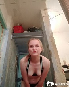 Stunning babe taking some selfies on a chair