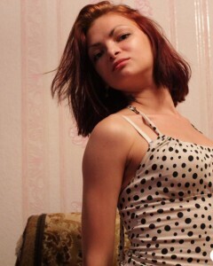 Redhead babe in stockings wants a hard cock