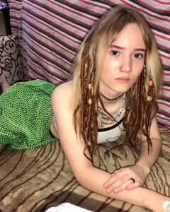 Teen in fishnets wants you inside of her