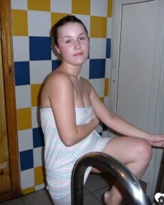 Gorgeous teen strips and teases with her figure