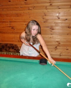 Game of pool turns into naughty fun